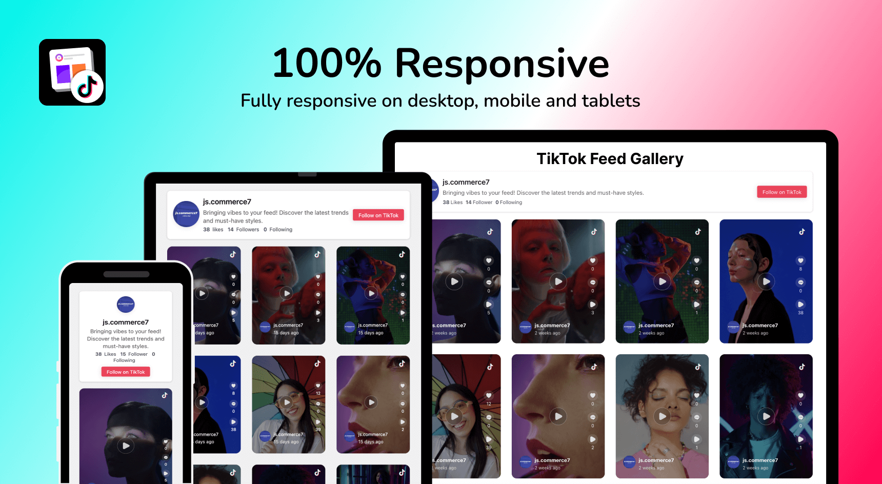 100% Responsive on all devices