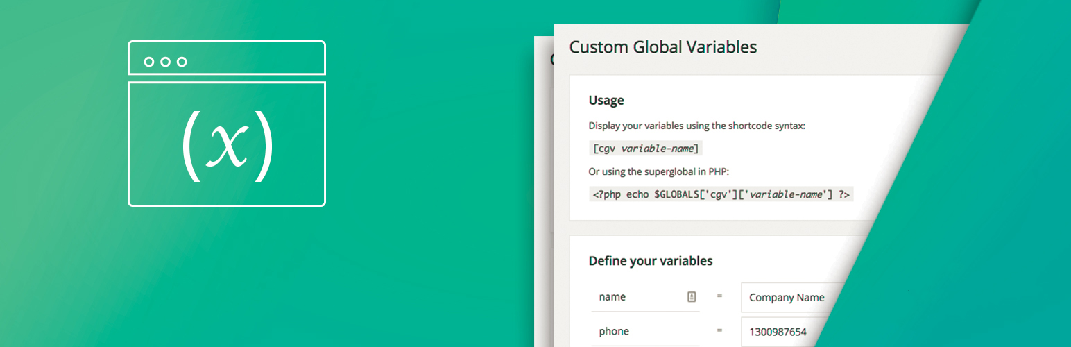 Custom Global Variables