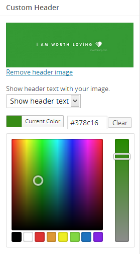 Custom header meta box.