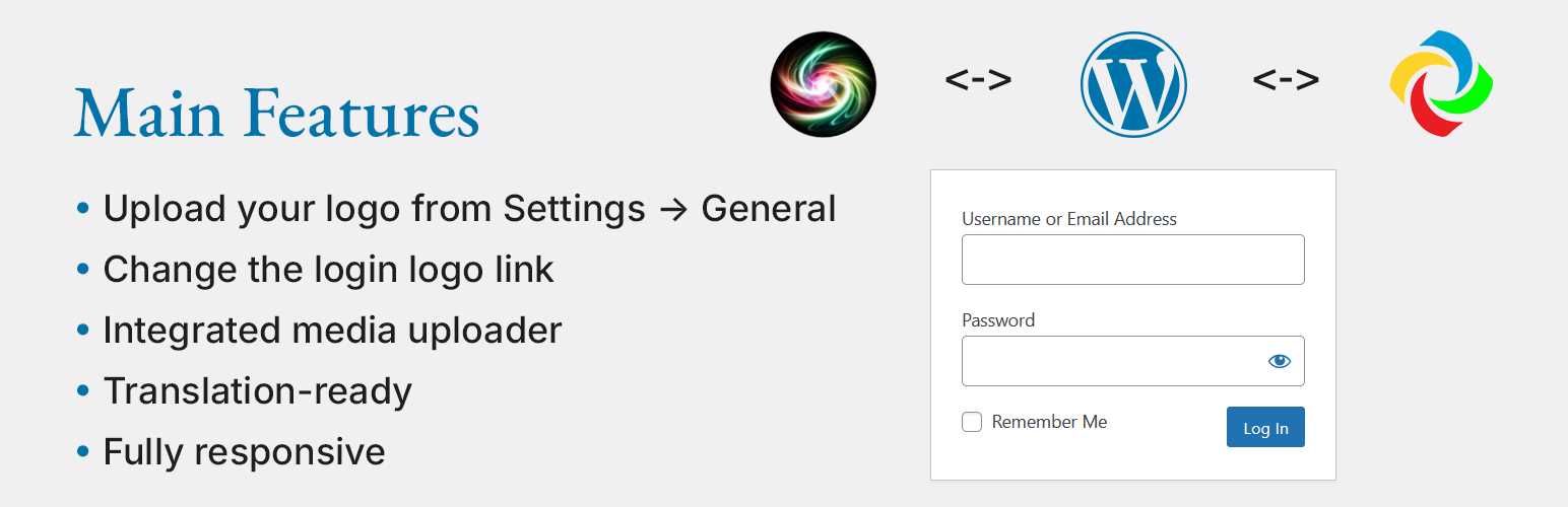 WordPress 外掛 Custom Image Login Logo 的封面圖片。