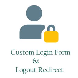 Custom Login Form and Logout Redirect Icon