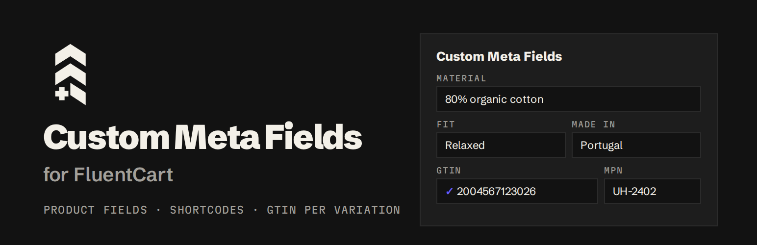 WordPress 外掛 Custom Meta Fields for FluentCart 的封面圖片