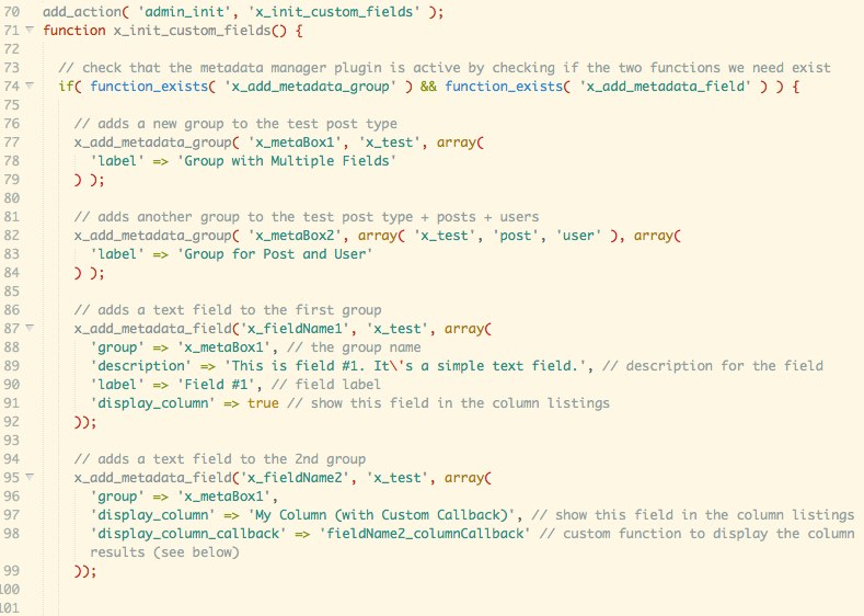 Write easy, intuitive and WordPress-like code to add new fields.