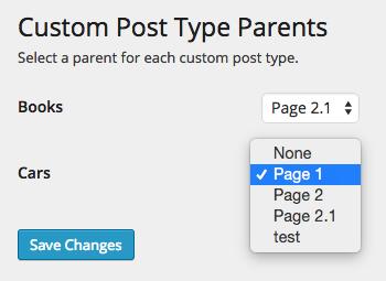Custom Post Type Parents - Screenshot 1