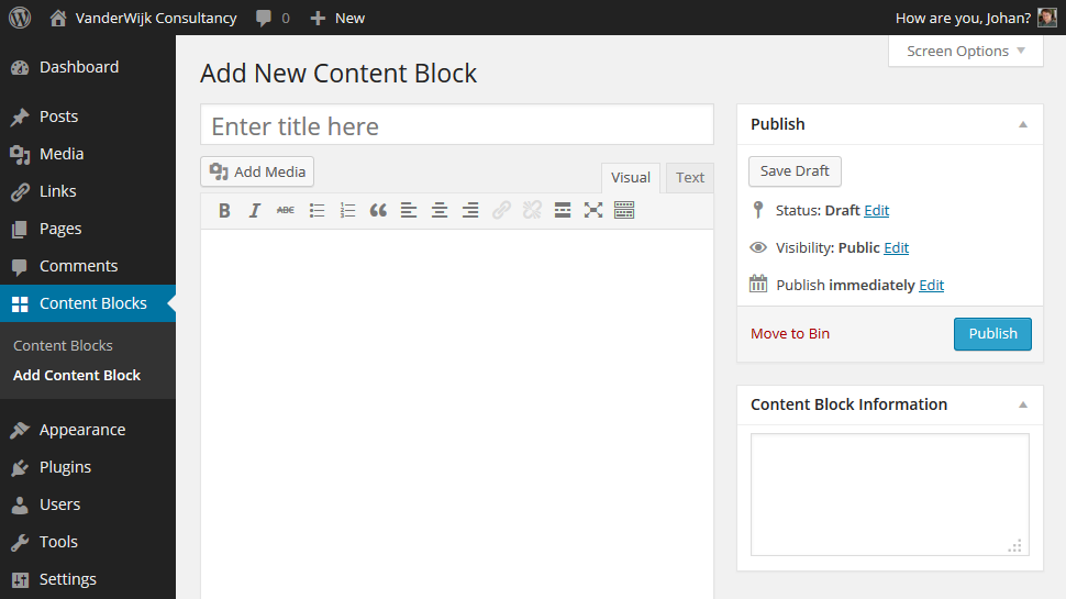 Content Blocks (Custom Post Widget)