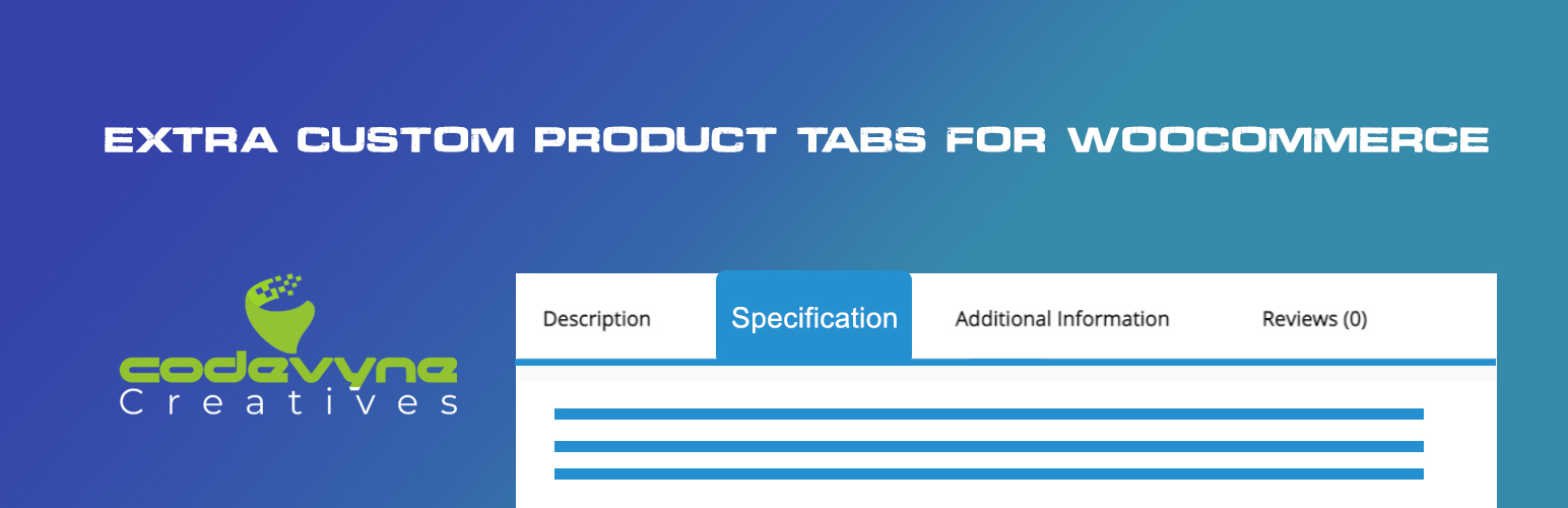 Extra Custom Product Tabs for WooCommerce