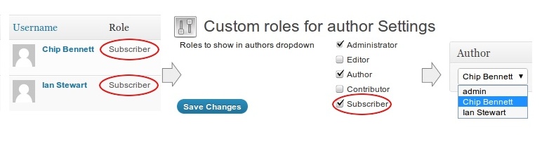 Custom roles for author
