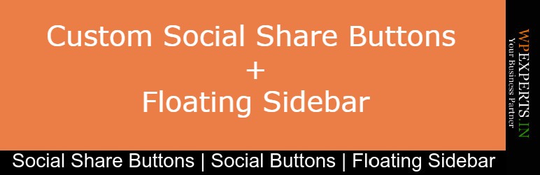 Product image for Custom Share Buttons with Floating Sidebar.