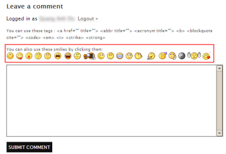 Personalize your comments