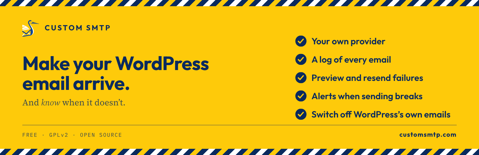 Custom SMTP: Email Deliverability – FREE & Easy-to-use