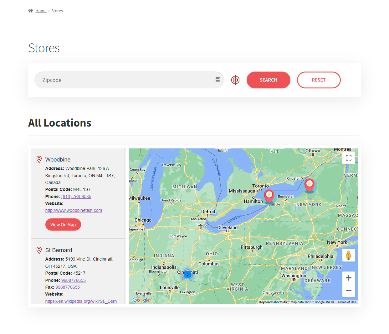 WPN Store Locator - Google My Maps