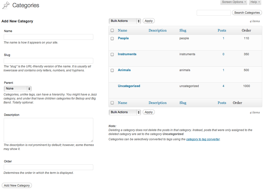 Order field in add taxonomy term page