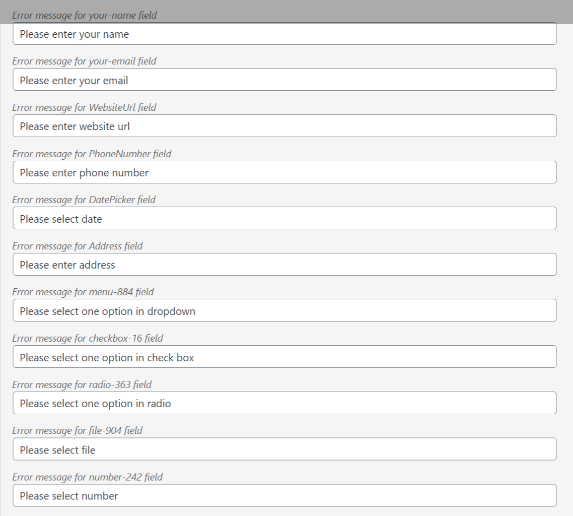 Custom validation error message &#8211; CF7