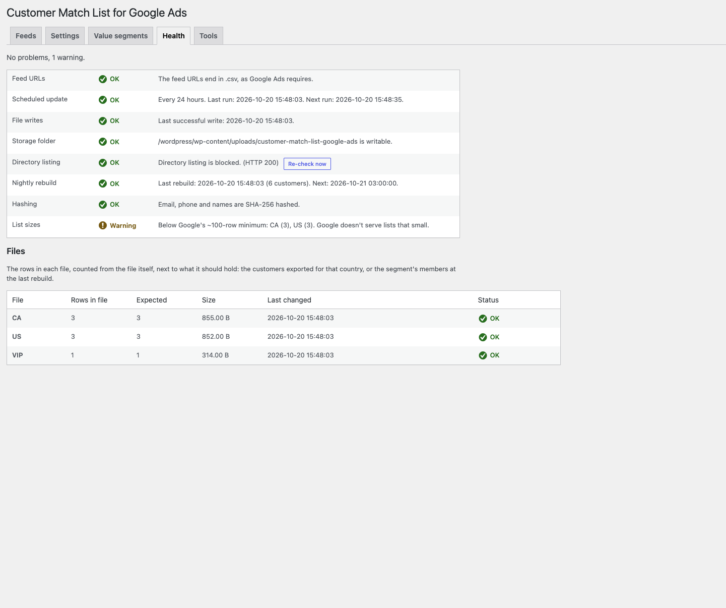 Customer Match List for Google Ads