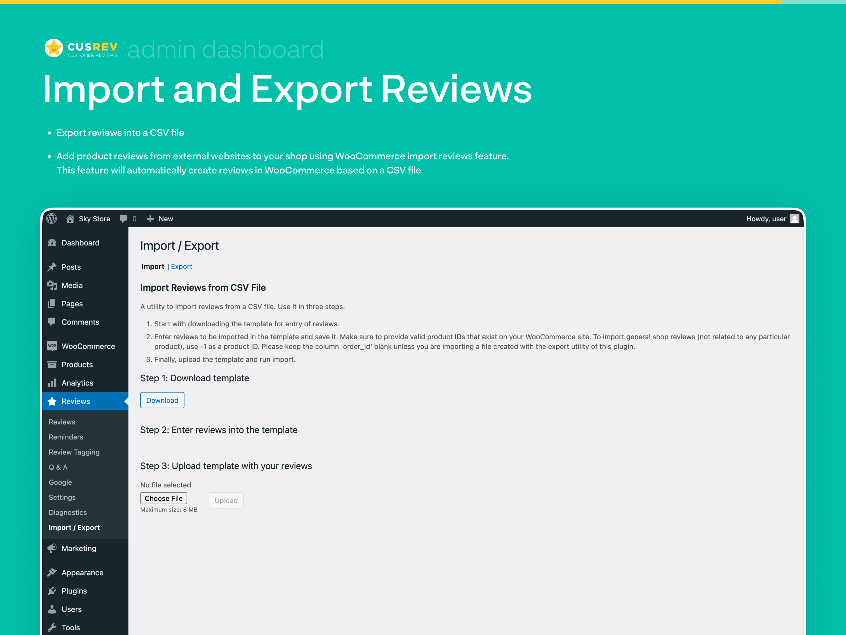 Import and Export Reviews