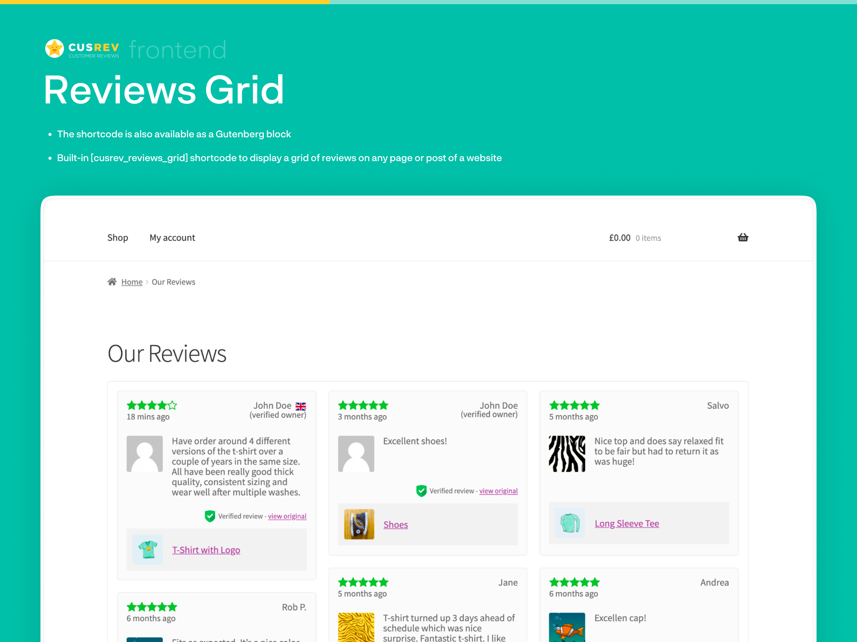 Reviews Grid