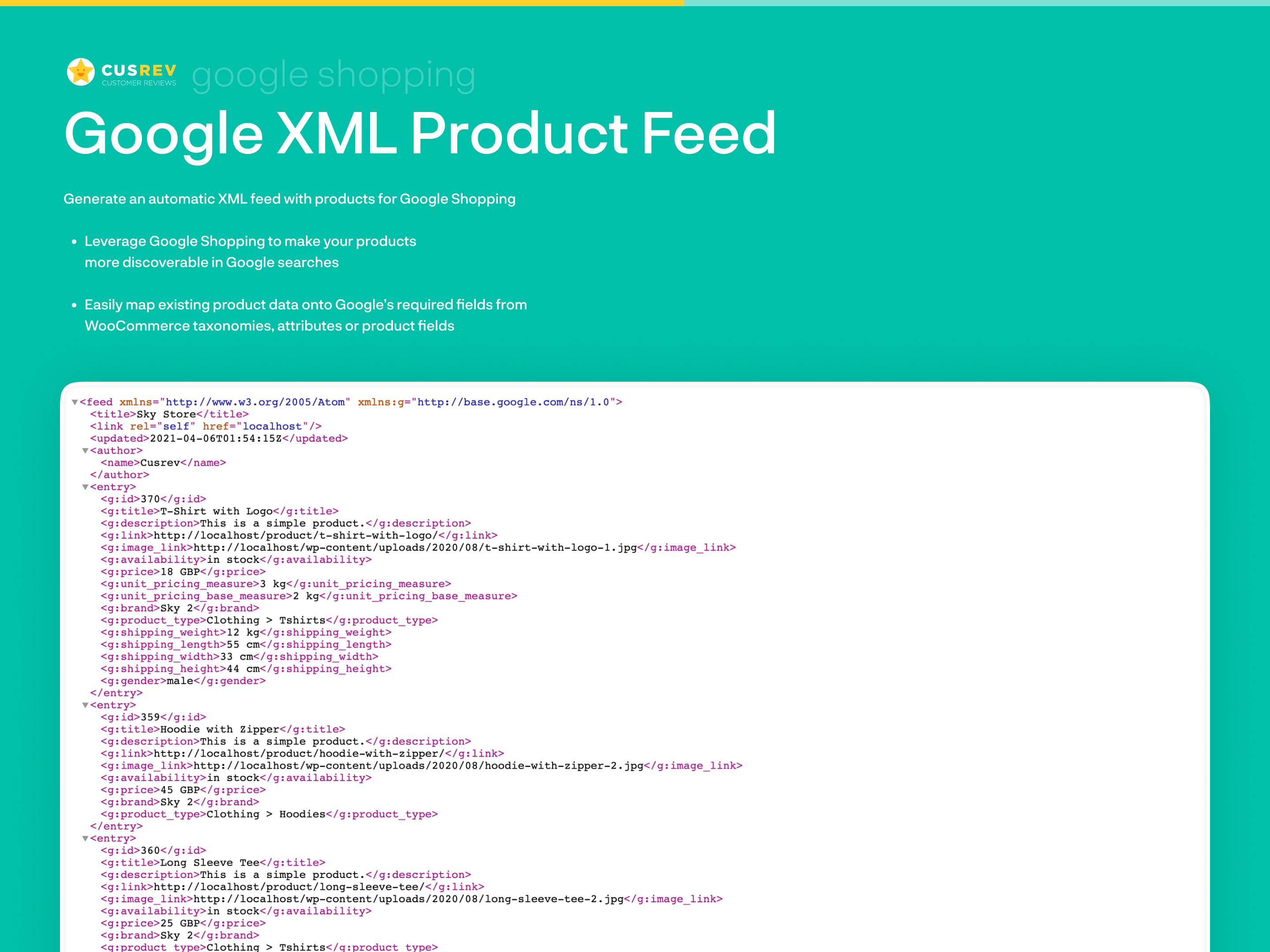 Google Shopping XML Product Feed