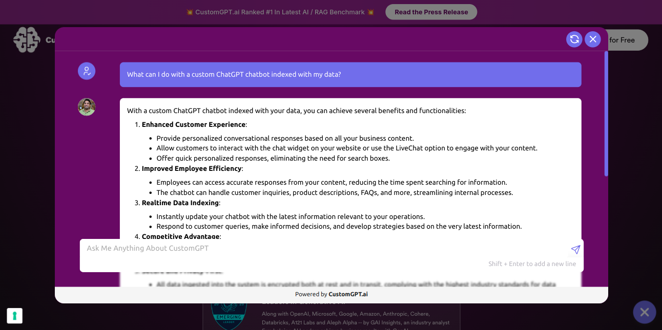 CustomGPT.ai Chatbot