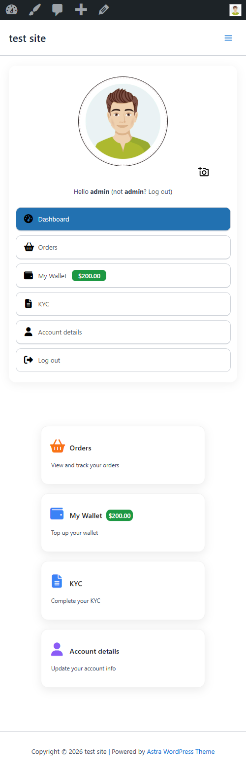 Custom WooCommerce Account Endpoints