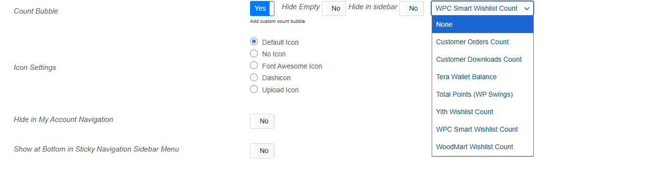 customize my account for woocommerce