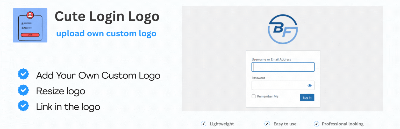 Cute Login Logo – Upload Your Own Custom Logo for Branding in the Login Page