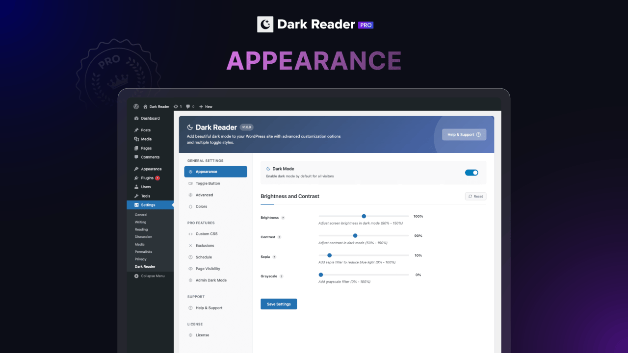 Dark Reader Pro Features