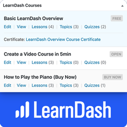 Dashboard Widgets for LearnDash