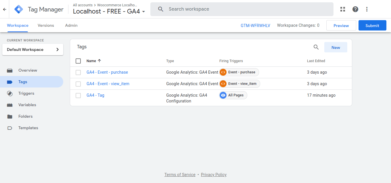 Tags Universal Analytics with Google Analytics 4 tags as a complement imported