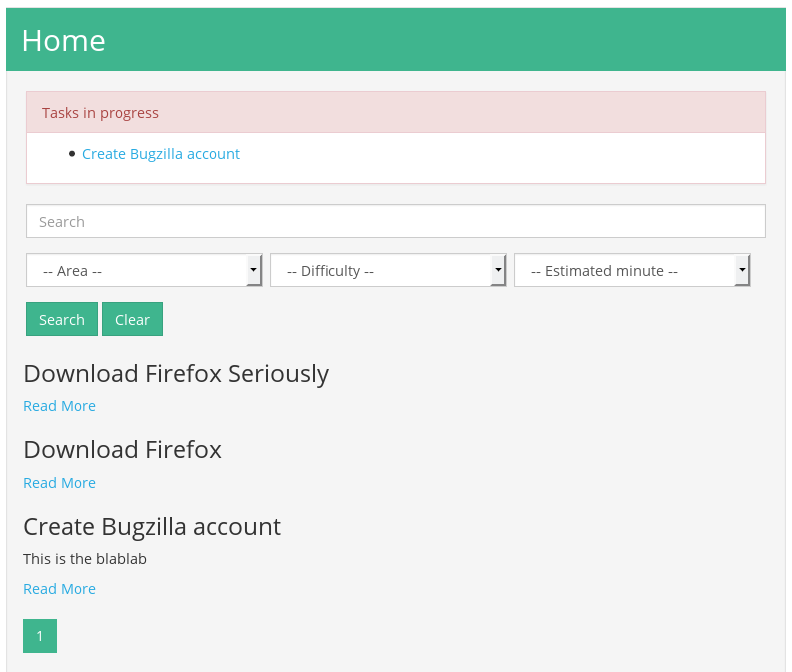 The search box