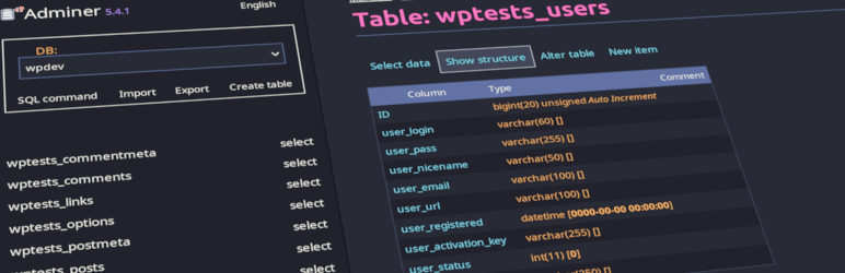 Database Access with Adminer