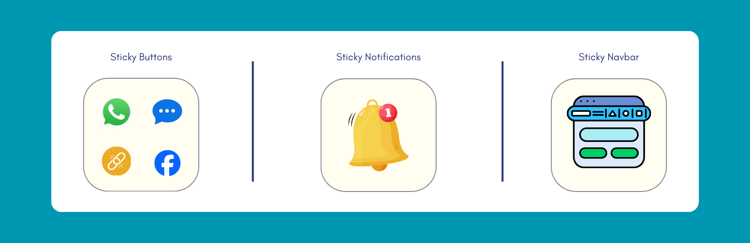 Dear Sticky – Sticky Navbar, Messaging Floating Buttons, AI Chatbot, & Notice Popups