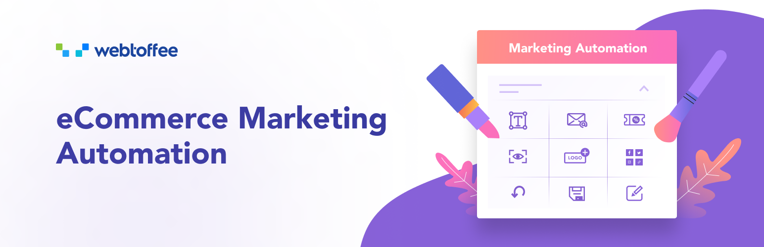 WordPress 外掛 WebToffee eCommerce Marketing Automation – Email marketing, Popups, Email customizer 的封面圖片。