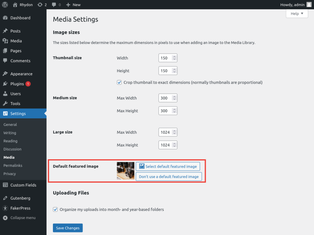 Cara Setting Plugin Default Featured Image di WordPress