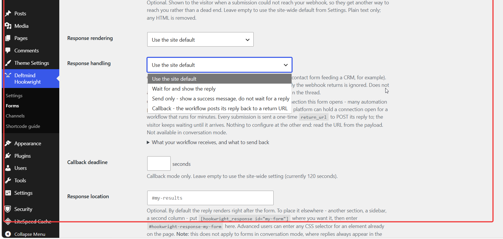 Three ways to get the answer back: wait for it, send one way and ignore the reply, or - for a workflow that takes minutes - let it post the answer to a one-time return URL.