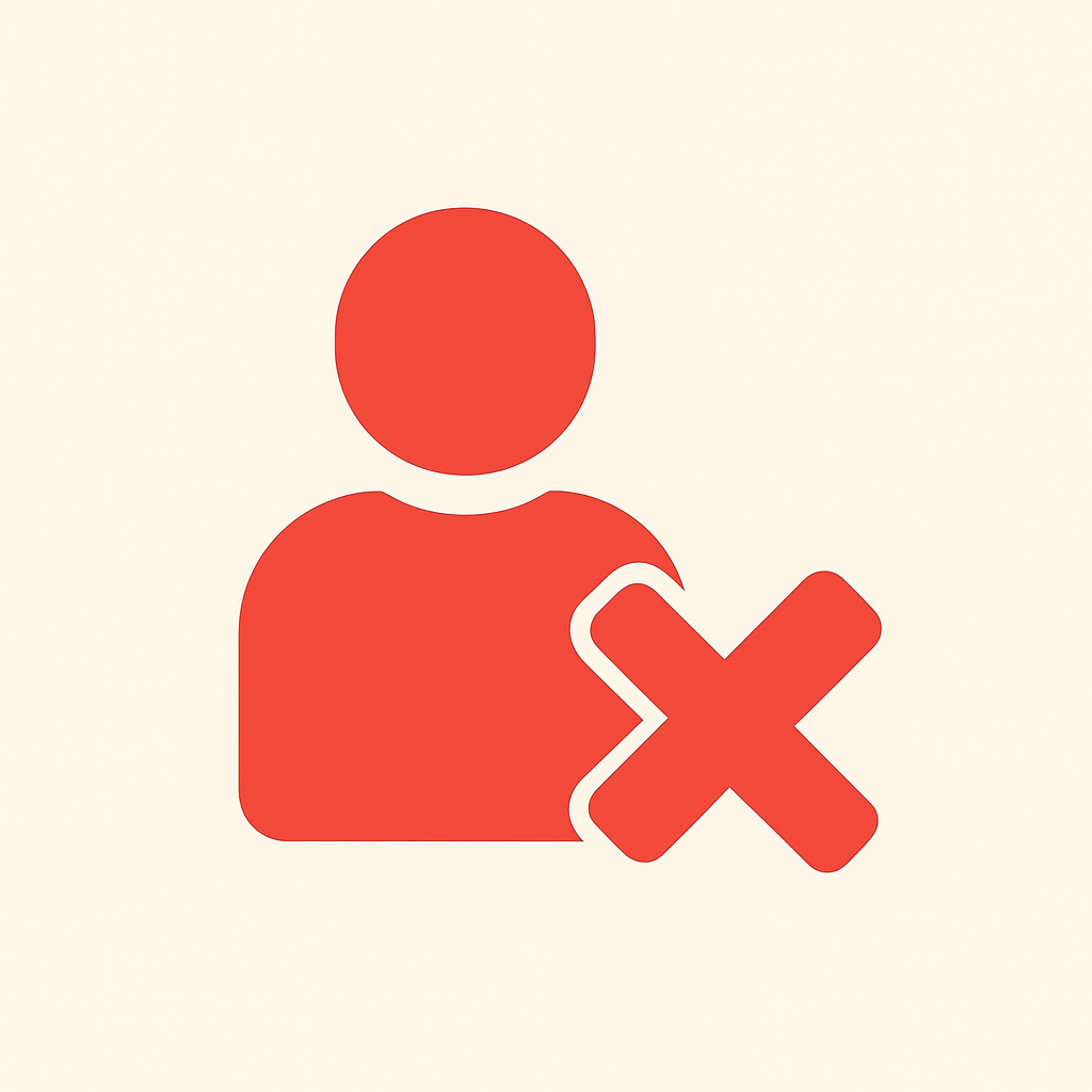 Delete Own Admin Account Icon