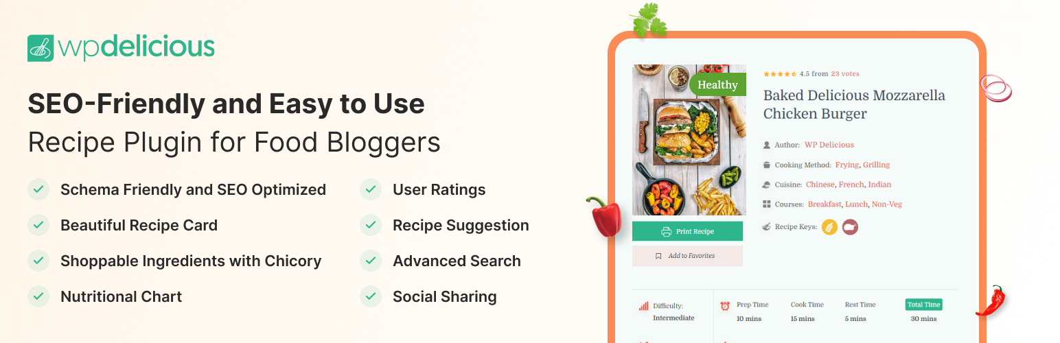 WP 딜리셔스 – 음식 블로거를 위한 레시피 플러그인(이전의 맛있는 레시피)