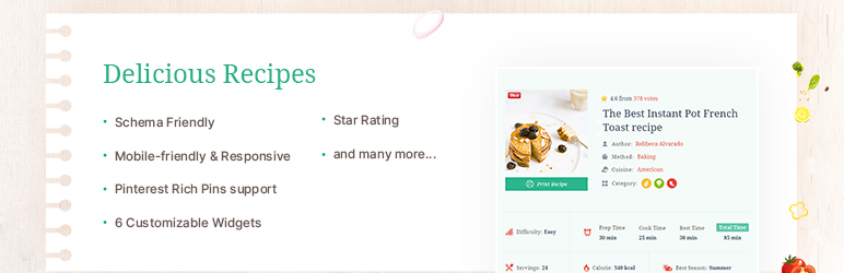 WP Delicious – Best WordPress Recipes Plugin (formerly Delicious Recipes)