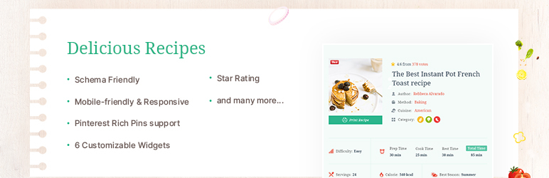 WP Delicious – Recipe Plugin for Food Bloggers (formerly Delicious Recipes)