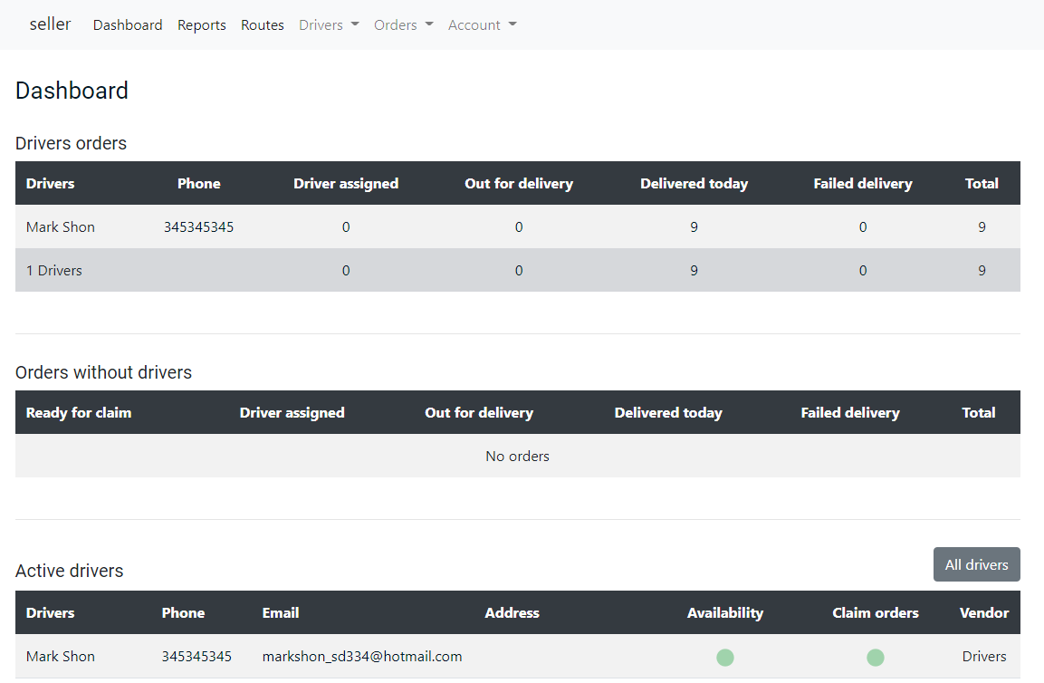 Delivery Drivers for Vendors