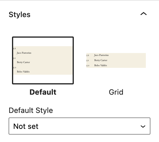 Block Styles 'transformation' without change any code.