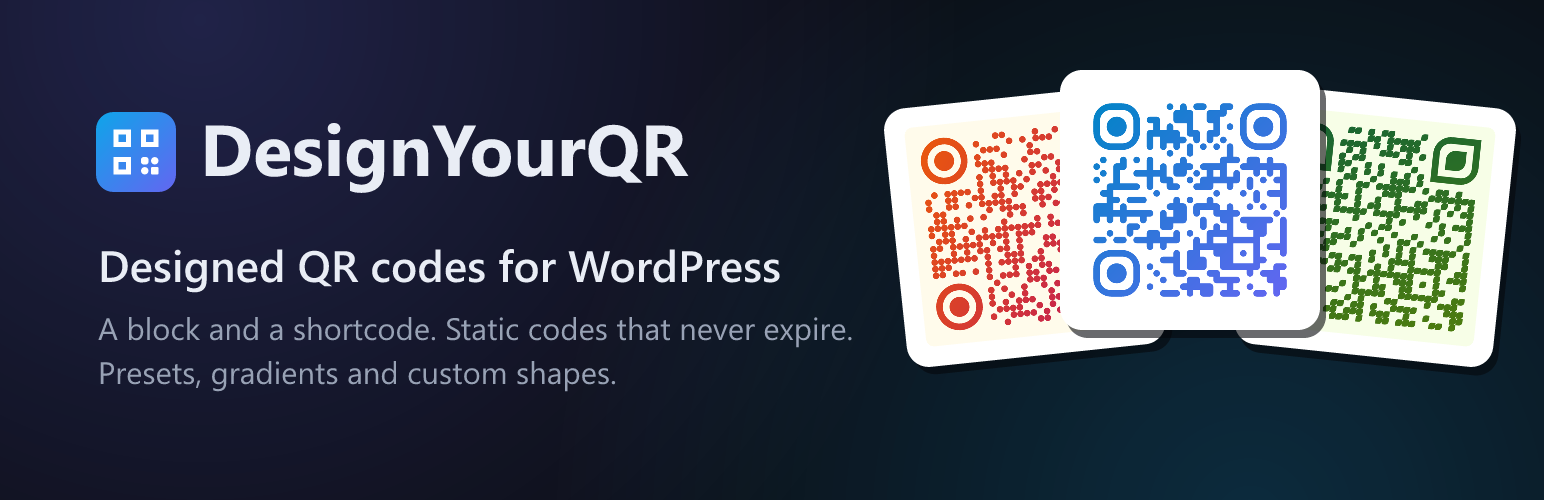 WordPress 外掛 DesignYourQR – QR Code Generator 的封面圖片