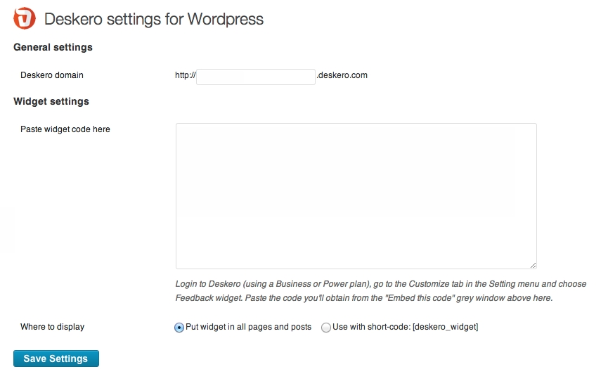 All the options in the Setting Page