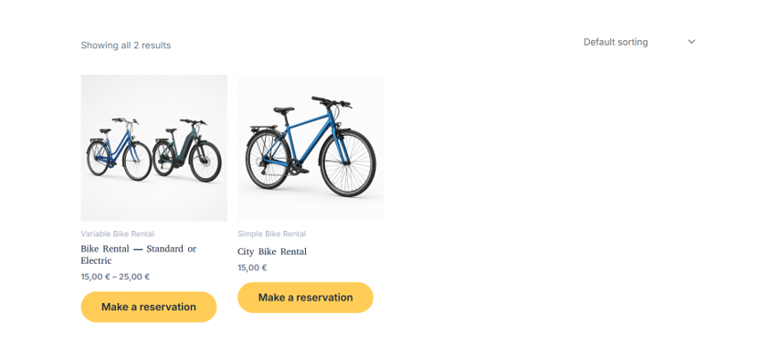 Booking simple and booking variable product types.