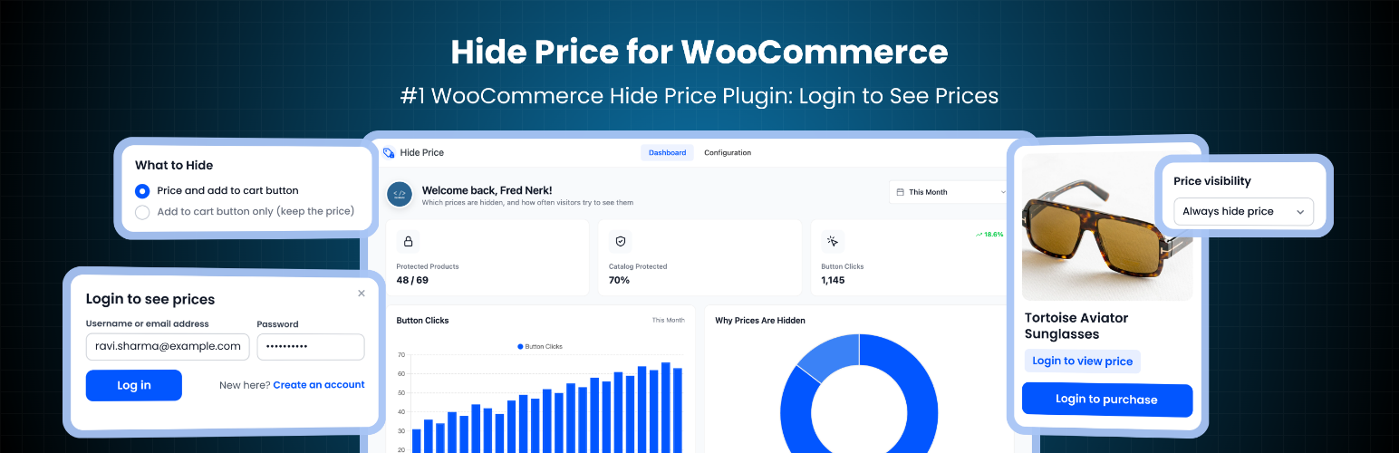 WordPress 外掛 Hide Price for WooCommerce – Login to See Price, Hide Add to Cart & Catalog Mode 的封面圖片