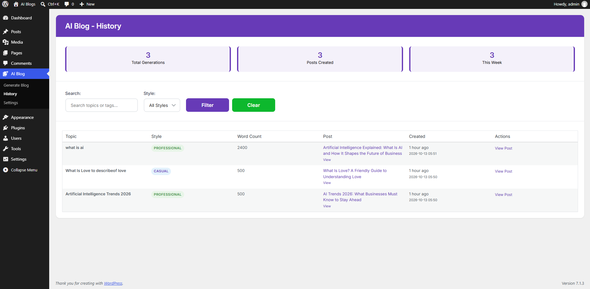 DevInfoTech AI Blog Writer