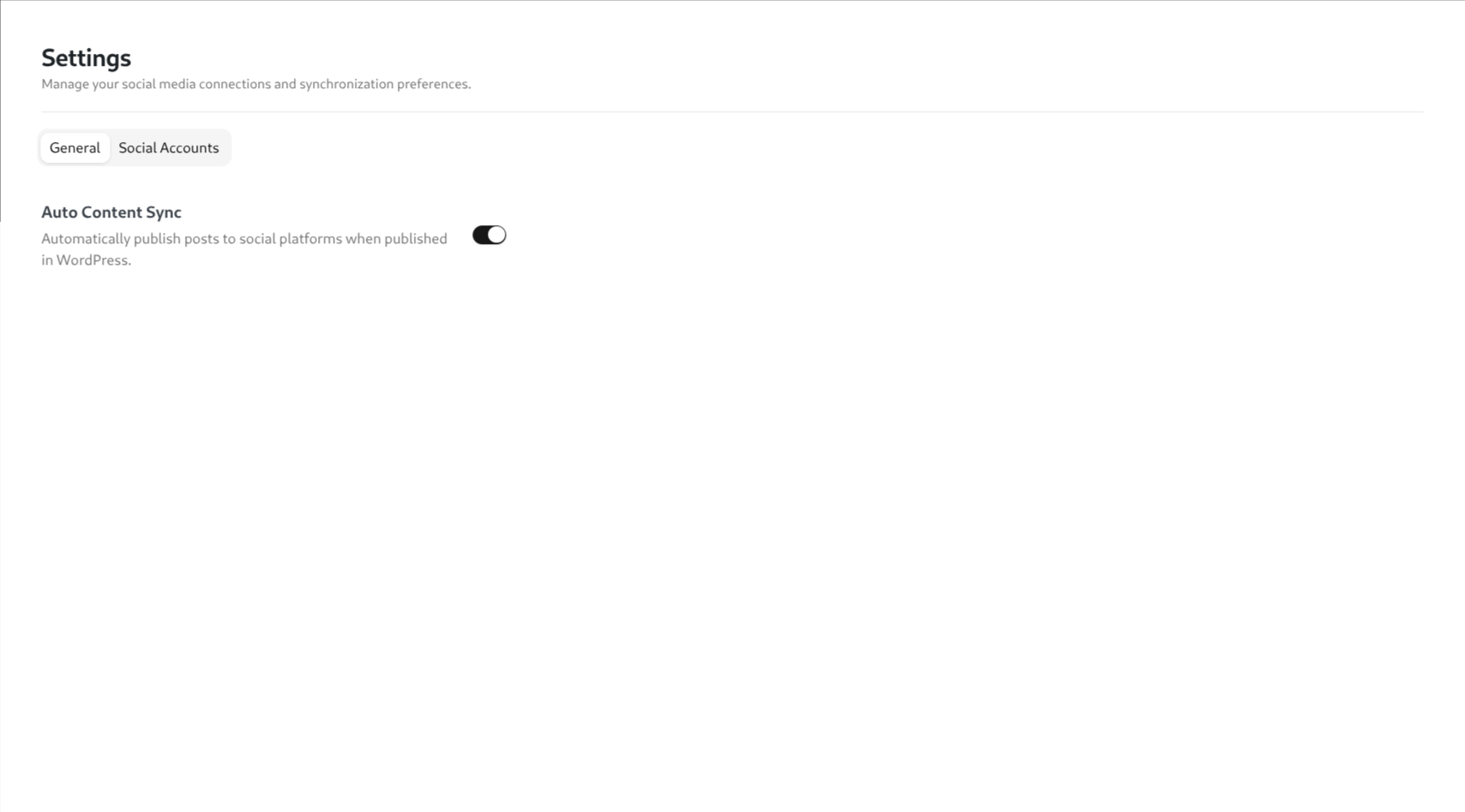 Facebook connection form with access token and Page ID fields.