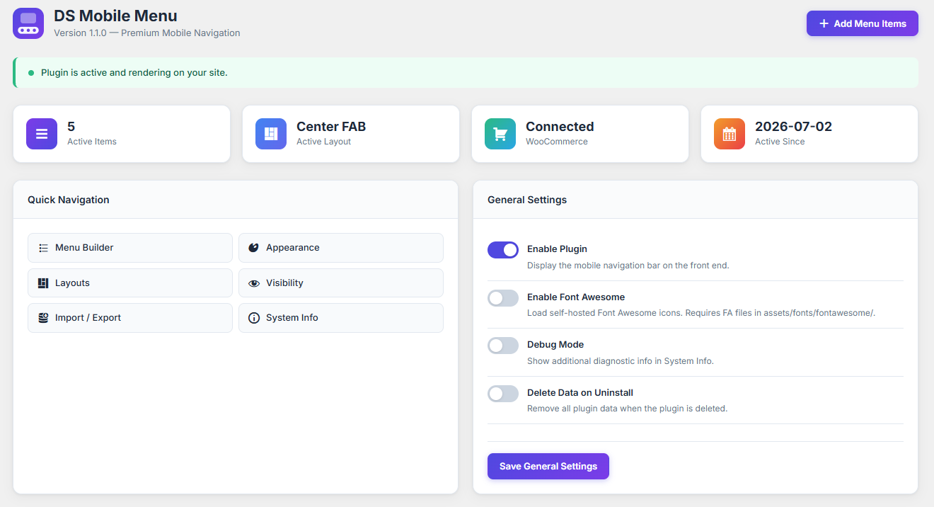 Bottom navigation bar — Modern layout on mobile