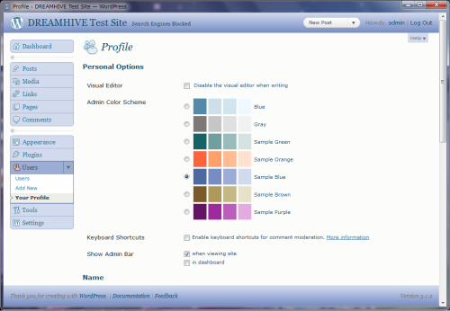 screenshot-1.png Selected control "Sample Blue" color scheme