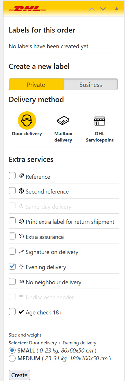 DHL eCommerce (Benelux) for WooCommerce