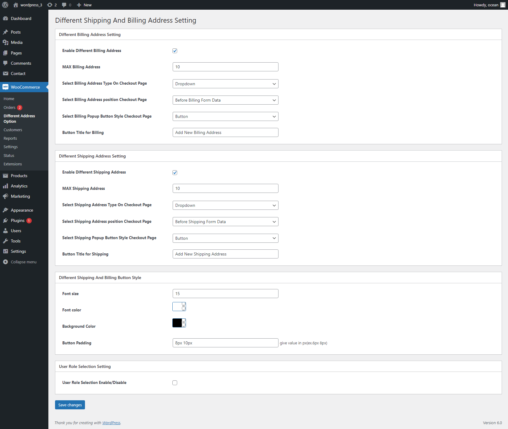 Multiple Shipping And Billing Address For Woocommerce